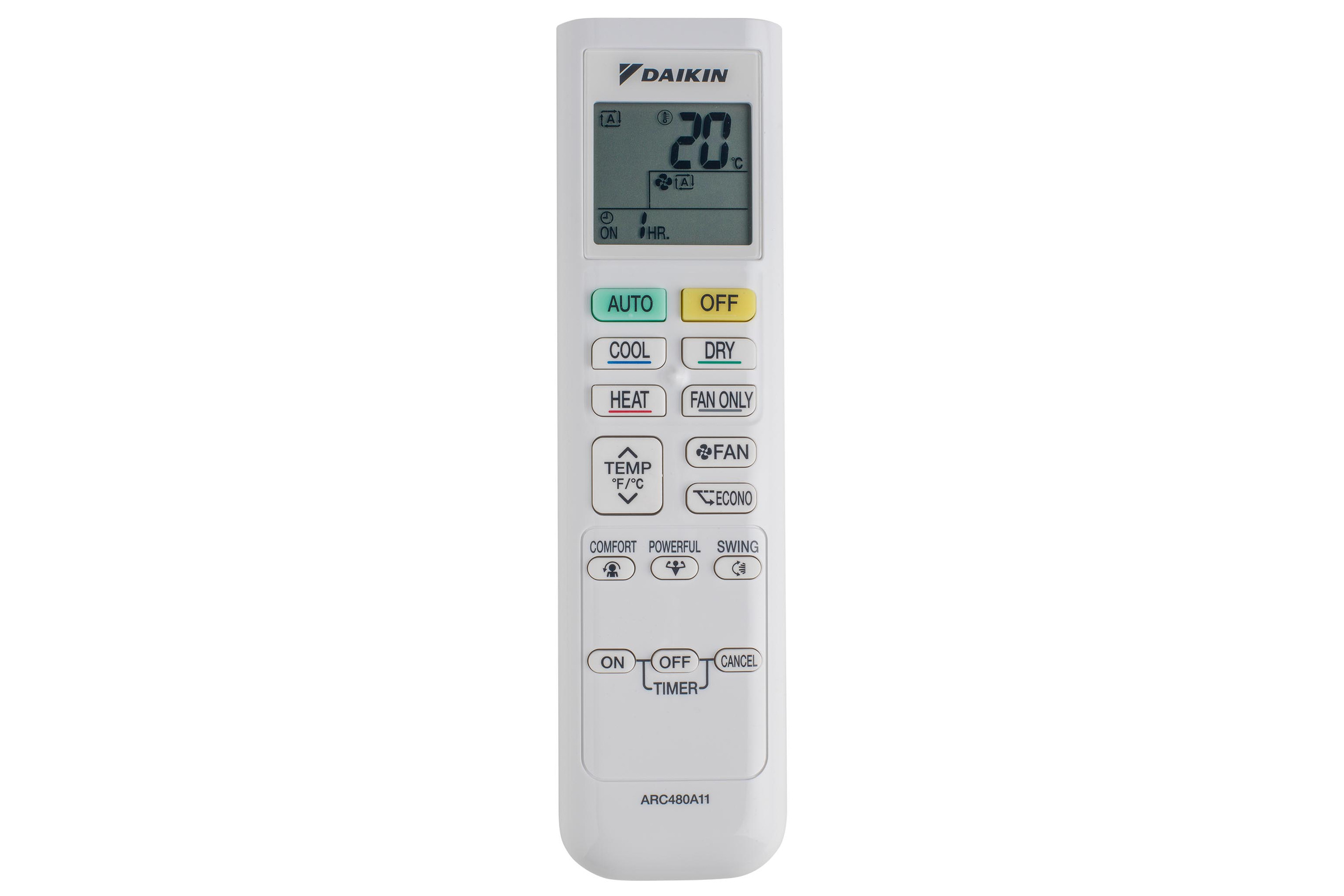 Daikin ARC480A78 infraraudonųjų spindulių pultelis