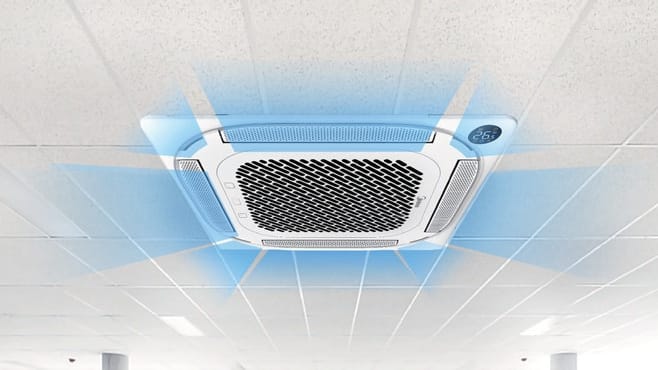 Midea Compact MCA4U-12HRFNX-QRD1W(GA) 360° Breezeless panelė – vėsa pasklinda visomis kryptimis