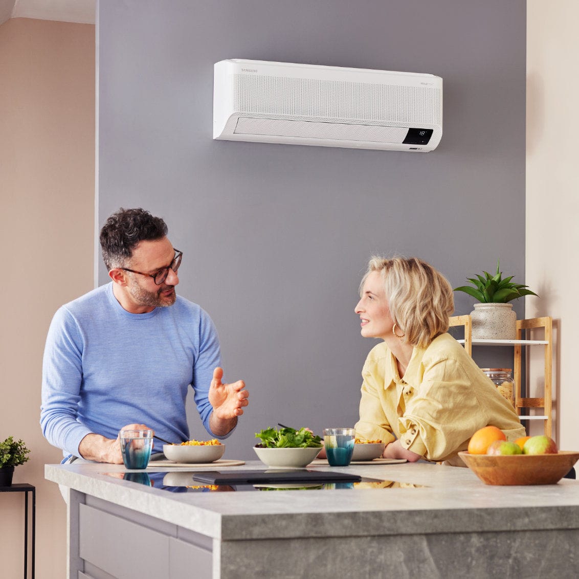 Samsung WindFree sieninis blokas virtuvėje – tylus ir patikimas Samsung FJM AJ100TXJ5KG sistemos darbas