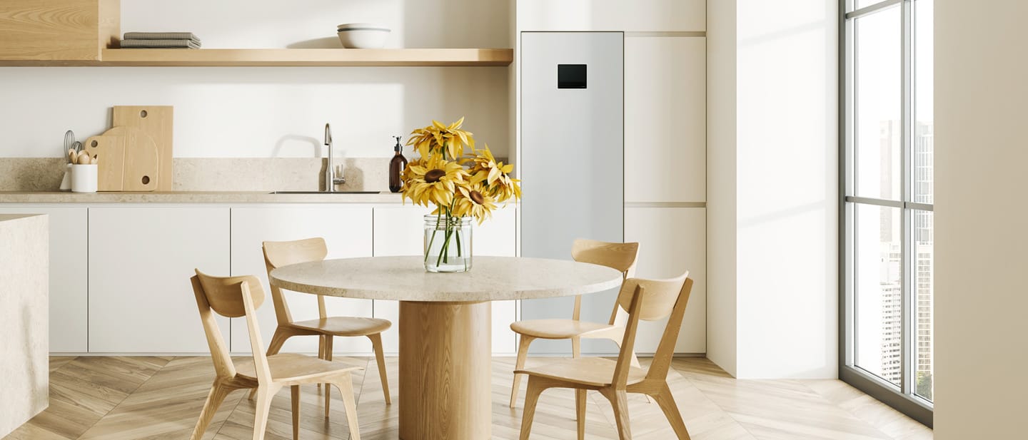 Samsung EHS Split su ClimateHub S2 AE200DNWSPG/EU su 200 l talpa šviesioje virtuvėje