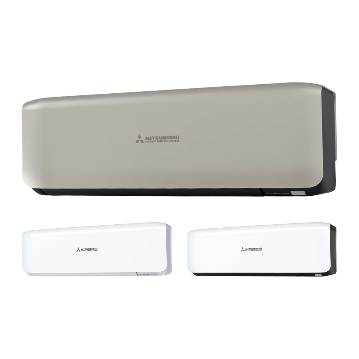 Mitsubishi Heavy Industries Premium ZS SRK50ZS-WT titano spalvos vidinis blokas ir kitos serijos spalvos: baltas, baltas su juoda apdaila, titano