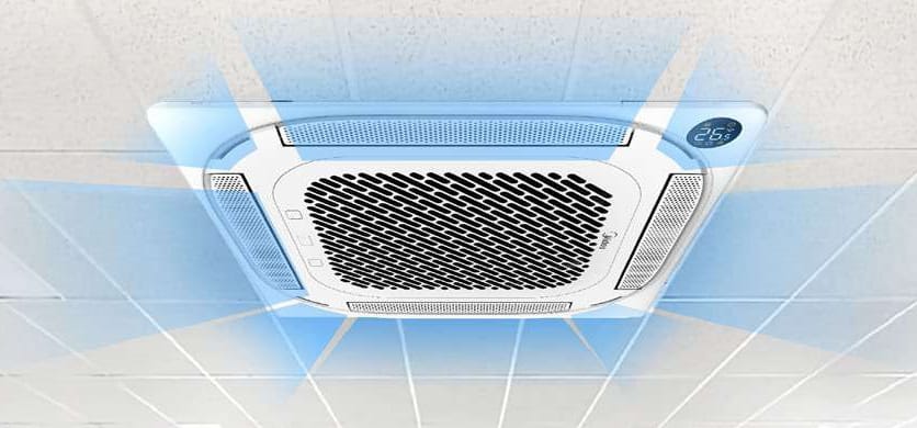 Midea Breezeless+ MCD1-55HRFNX-QRD0W(GA) 360° Breezeless panelė – oras pasklinda visomis kryptimis ir per kampus
