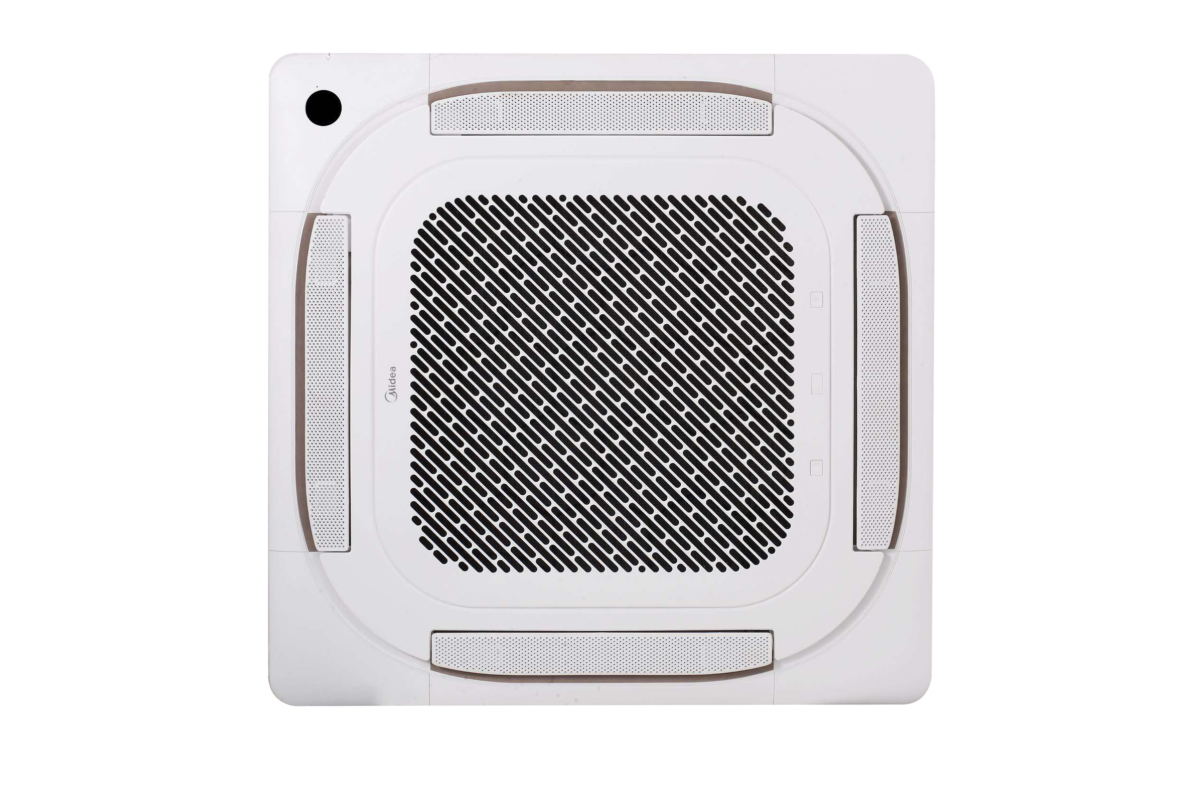 Midea Breezeless+ MCD1-55HRFNX-QRD0W(GA) Breezeless panelė T-MBQ4-04AWD – mikroangos mentelėse švelnina oro srautą