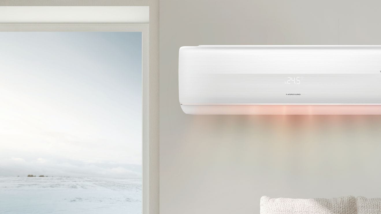 Šildymas net esant −20 °C lauke – Hisense Wings KB70BT1FG / KB70BT1FW funkcija