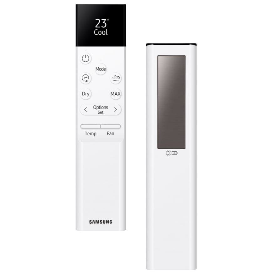 Samsung SolarCell pultelis Samsung WindFree 1-Way Cassette AC035RN1DKG/EU valdymui – kraunamas šviesa arba per USB-C (pasirenkamas)