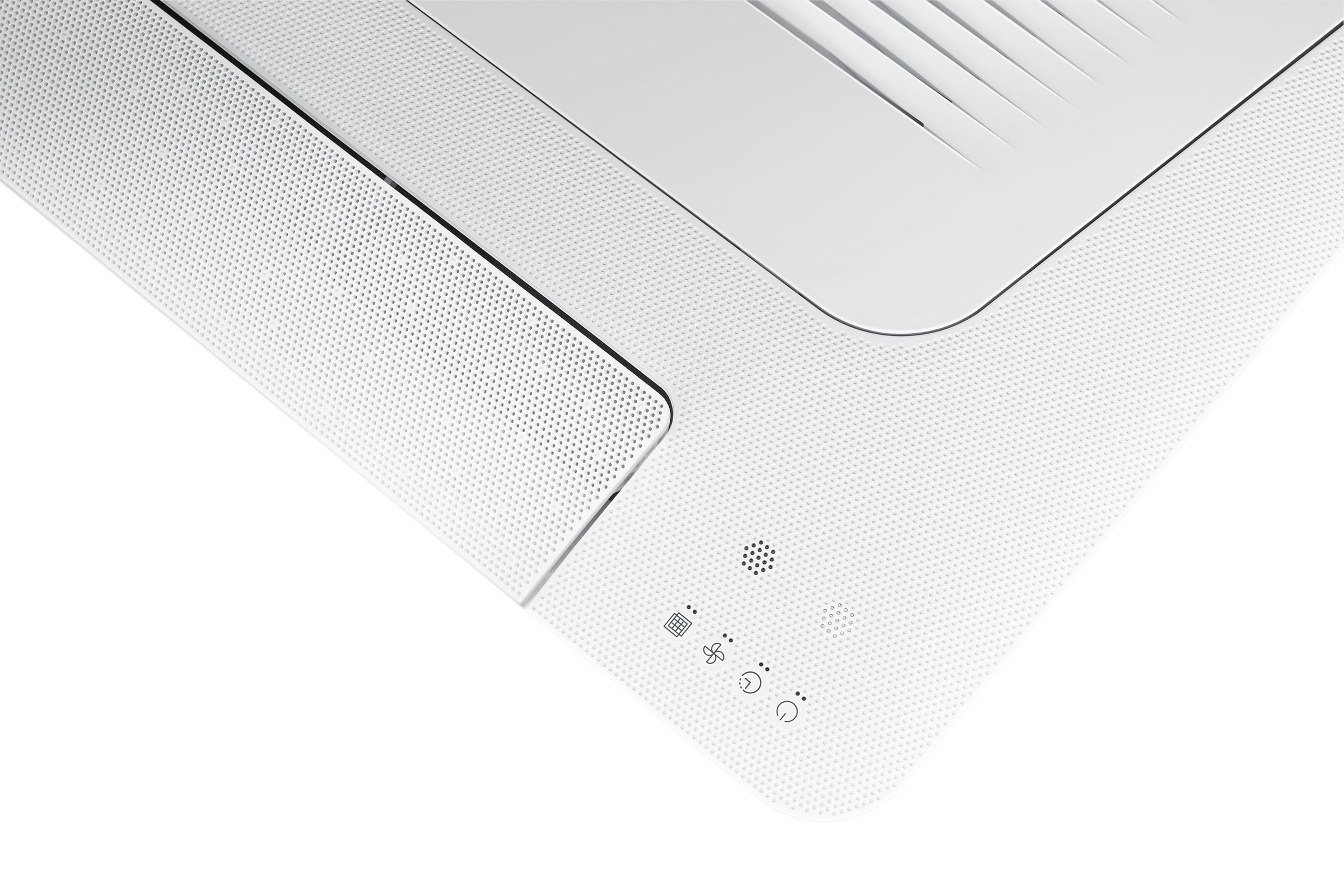 Samsung WindFree 1-Way Cassette AC035RN1DKG/EU panelės PC1NWFMAN kampas – mikroangos ir darbo indikatoriai