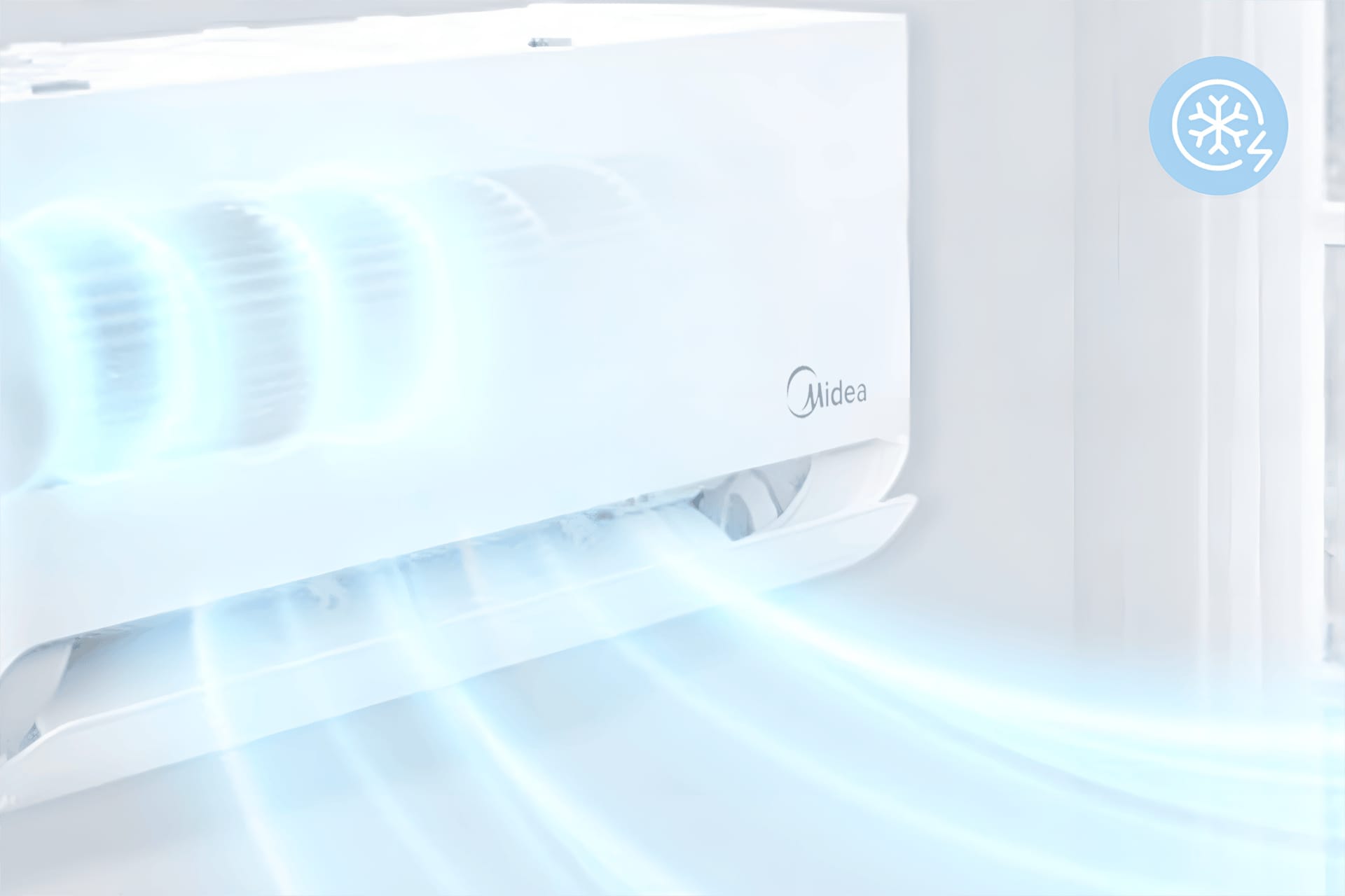 Midea Breezeless E CB1-24HRFN8-I Cool Flash Plus – greitas vėsinimas galingu oro srautu