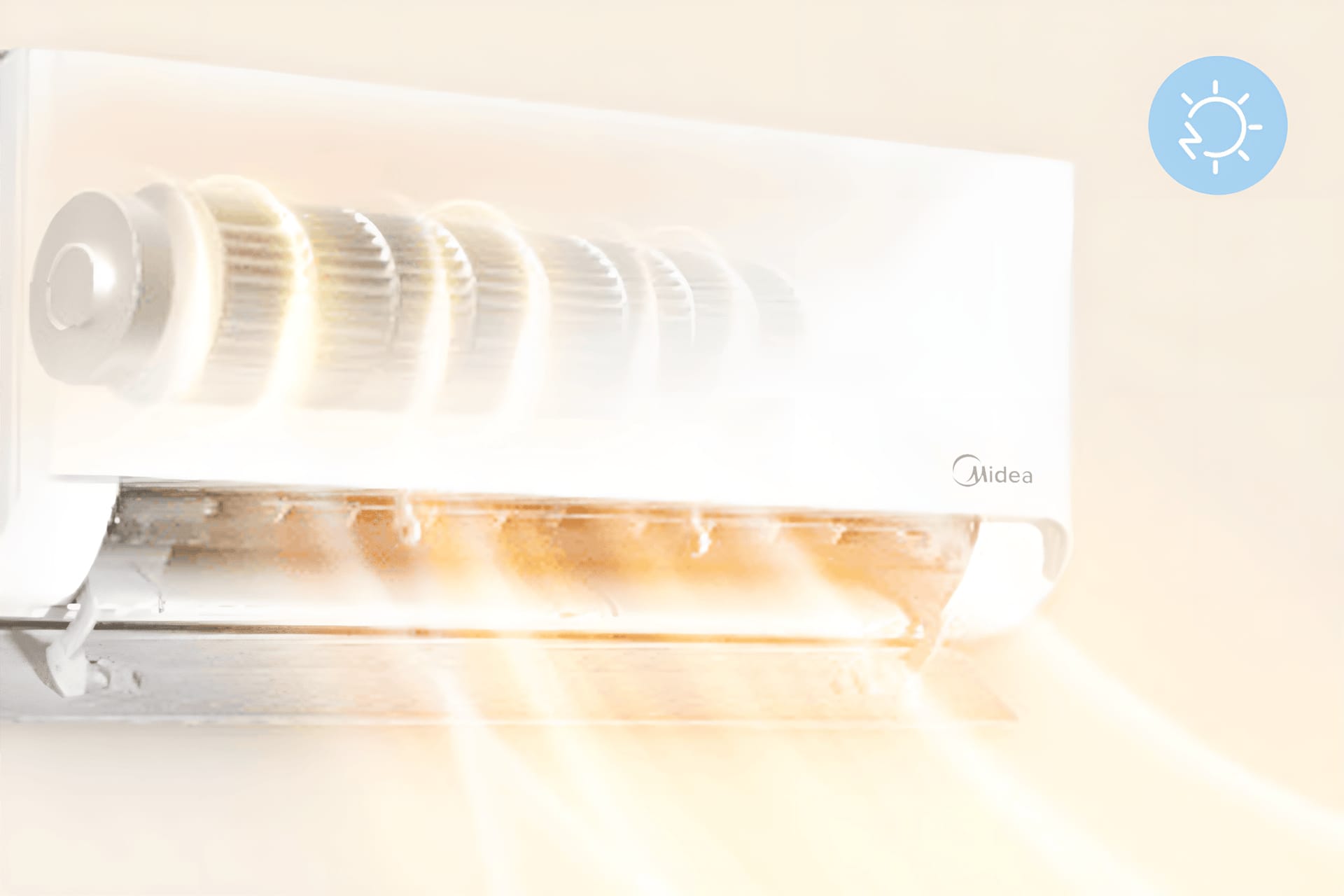 Midea Breezeless E CB1-24HRFN8-I Heat Flash – greitas šildymas šiltu oro srautu