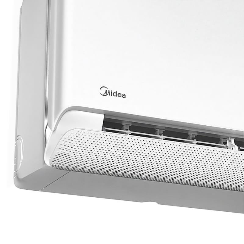 Midea Breezeless E CB1-24HRFN8-I dvigubos perforuotos Twinflap mentelės ir balta apdaila