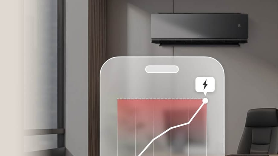 LG ARTCOOL AI Mirror Soft Air AA18SP – AI kW Manager energijos sąnaudų riba LG ThinQ programėlėje