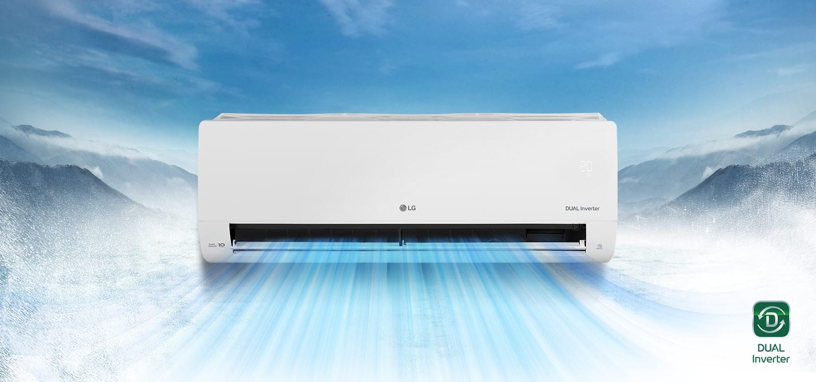 LG DUALCOOL Standard 2 S24EC – platus oro srautas