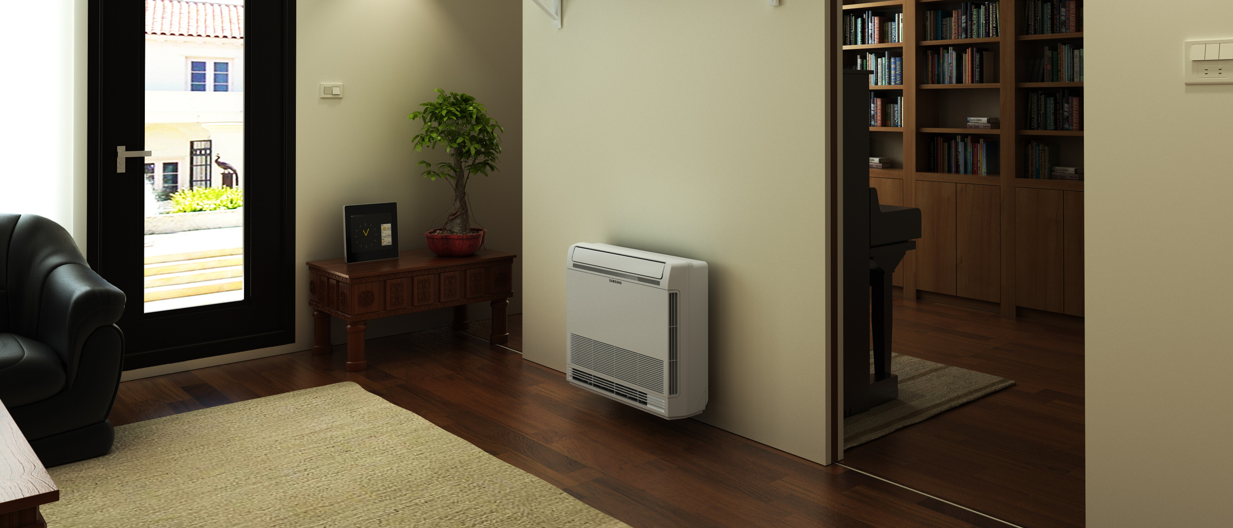 Samsung Console AC052RNJDKG/EU grindinis blokas jaukiame kambaryje prie sienos