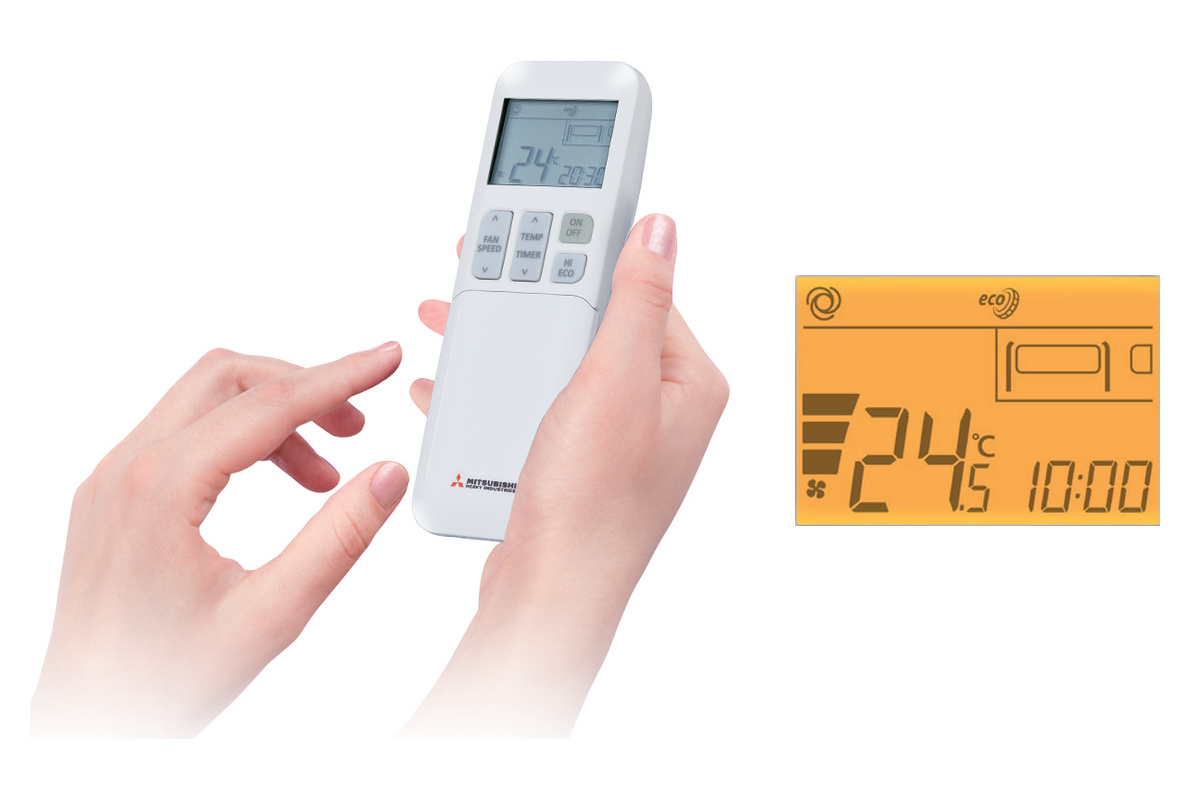 Mitsubishi Heavy Industries Premium ZT SRK20ZT-WF naujas pultelis su pašvietimu – temperatūra 0,5 °C tikslumu (24,5 °C)