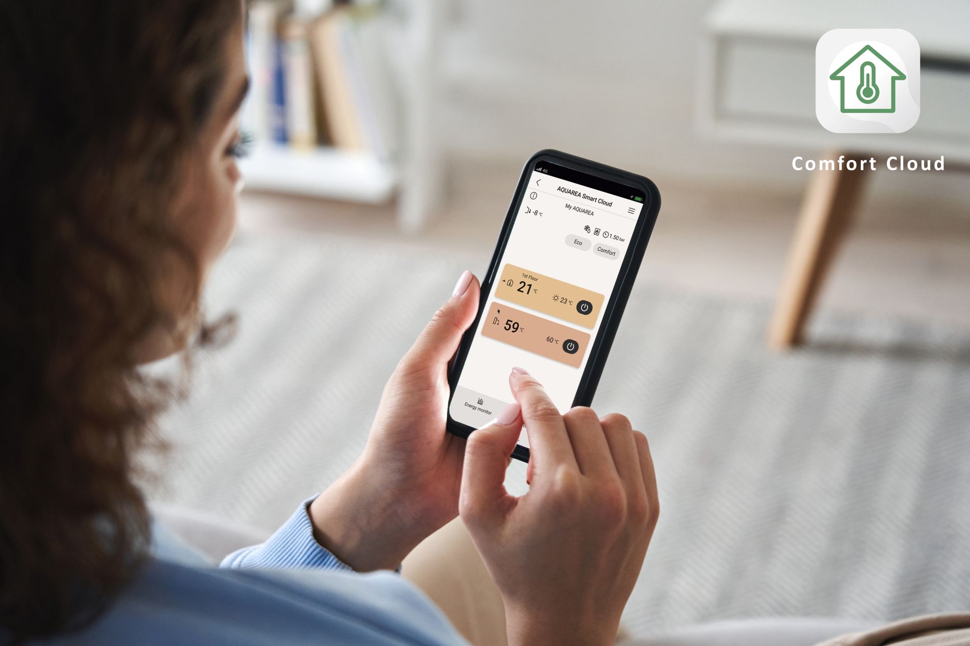 Panasonic TZ CS-TZ25CKEW valdymas telefonu per programėlę Panasonic Comfort Cloud