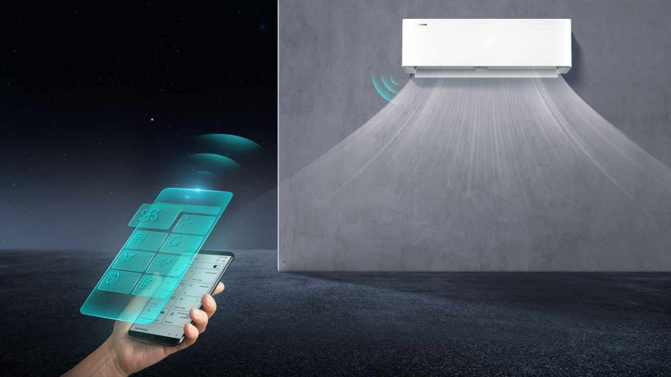 Hisense Energy Pro X QH50BV0AG / AS50BV0EW: valdymas telefonu per Wi-Fi