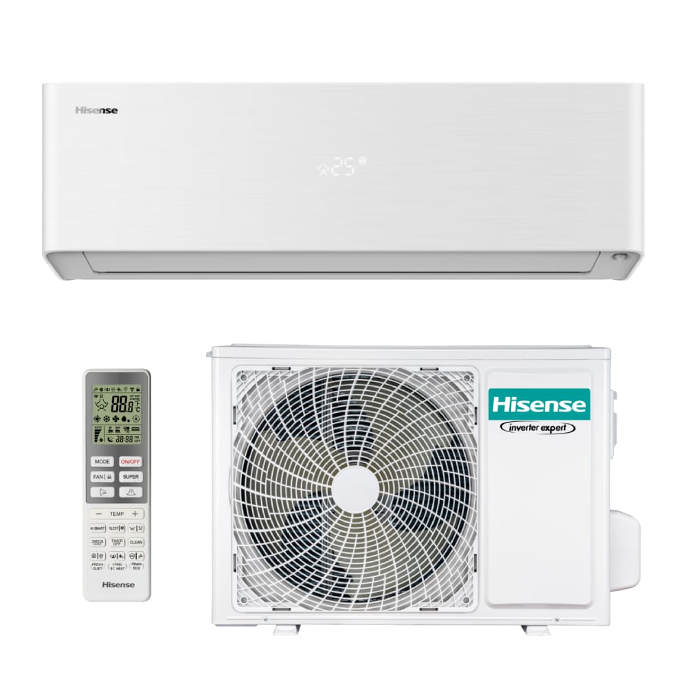hisense-prox-white-1.jpg Šilumos siurblys Hisense PRO X White QH50BV0AG/AS50BV0EW 5,0/5,2 kW - Image 1