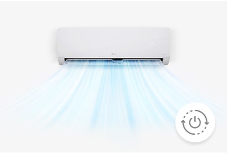LG DUALCOOL WZ WZ24AWS – automatinis darbo atnaujinimas po elektros pertrūkio