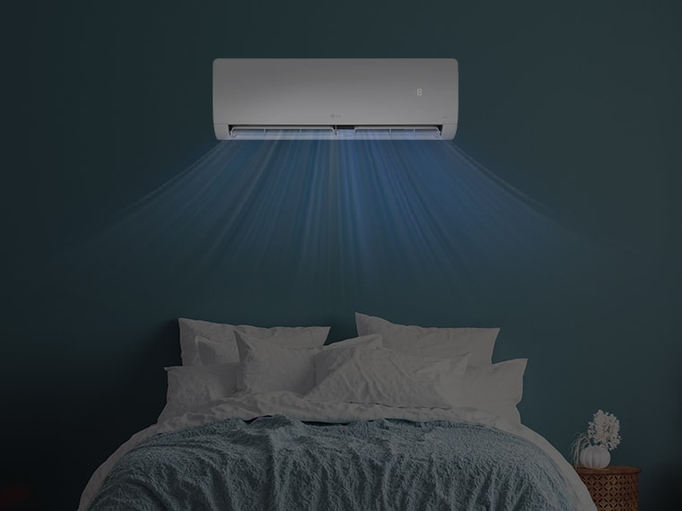 LG DUALCOOL WZ WZ24AWS – Light Off išjungia ekrano šviesą tamsiame miegamajame
