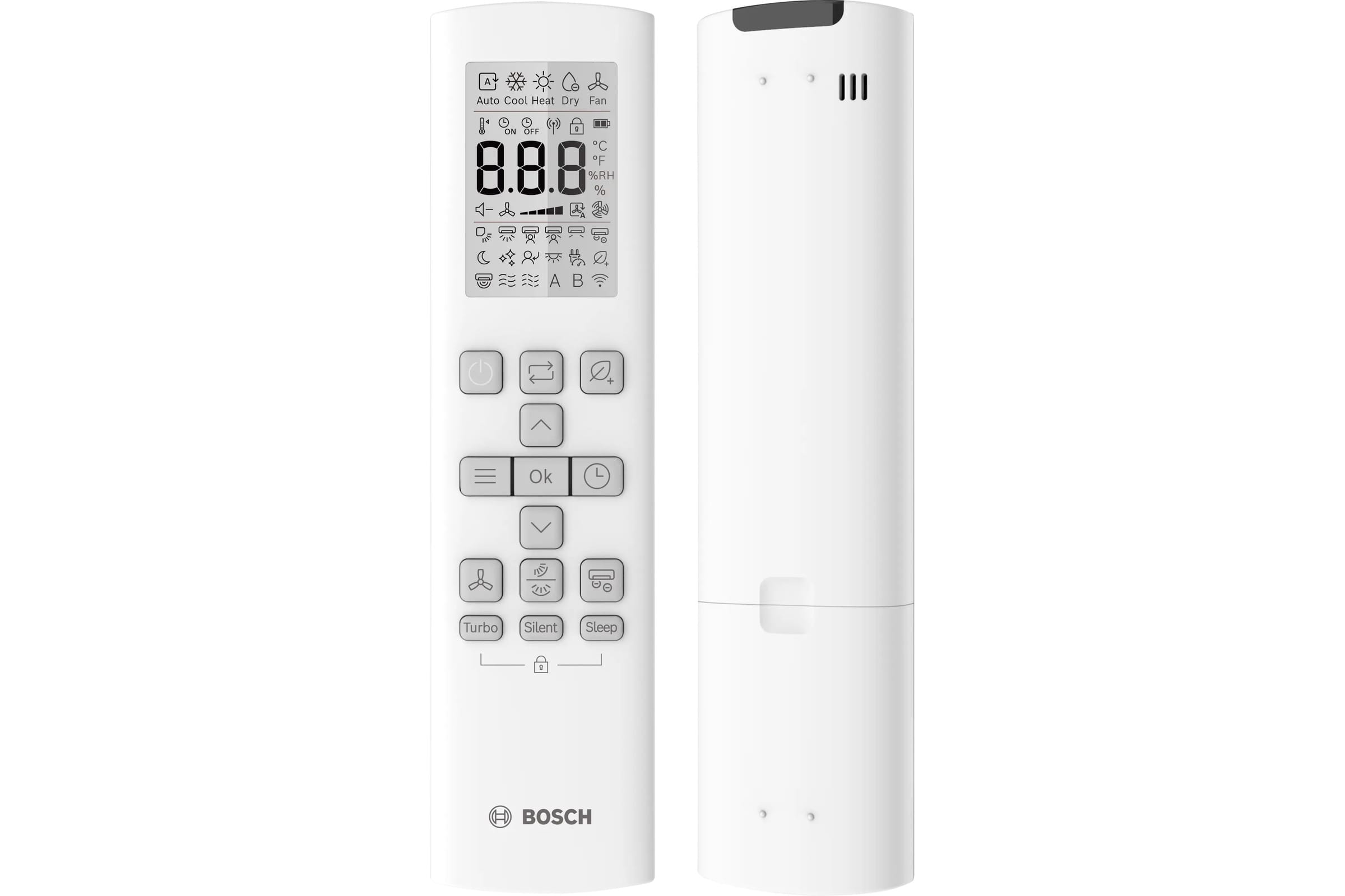 Bosch Climate 7100i CL7100i W 50 HE baltas nuotolinio valdymo pultelis su ekranu ir funkcija „Follow Me“