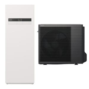 Panasonic oras-vanduo šilumos siurblys Aquarea HP All In One WH-ADC0309K3E5AN + WH-UDZ05KE5 5,0 kW (su integruotu 185l talpos boileriu)
