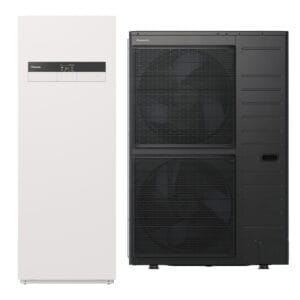 Panasonic oras-vanduo šilumos siurblys Aquarea HP All In One WH-ADC0912K9E8AN + WH-UDZ09KE8 9,0 kW (su integruotu 185l talpos boileriu, trifazis)