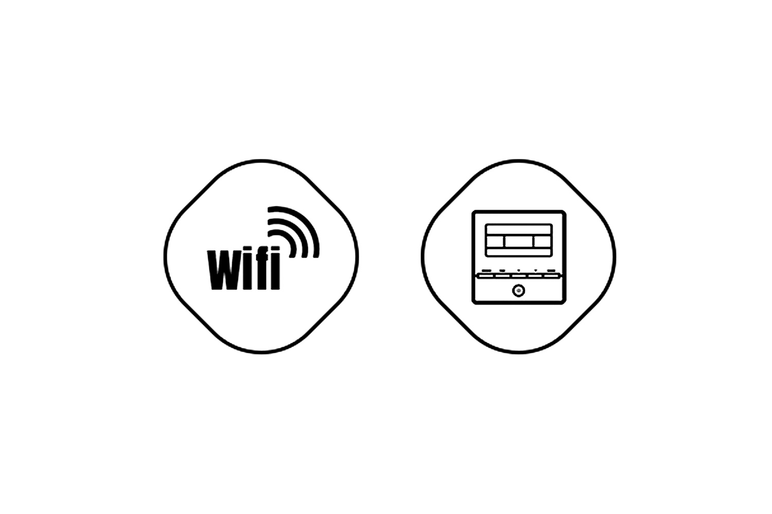 AlpicAir Trendy White AWI-26HRDC1TW + AWO-26HRDC1T: integruotas Wi-Fi ir laidinis valdiklis su MODBUS (pasirinktinai)