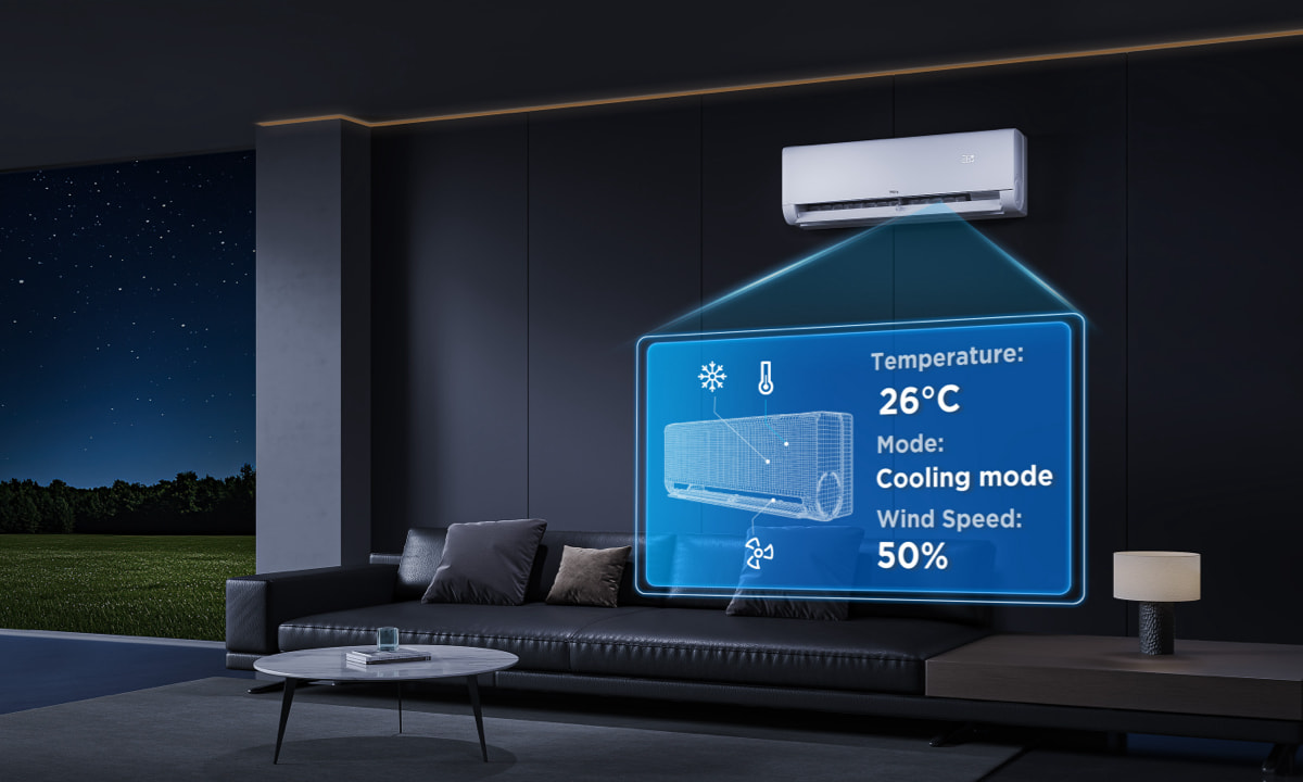 TCL BreezeIN 2.0 TAC-09CHSD/UG11V3A svetainėje – išsaugoti darbo nustatymai: temperatūra, režimas, ventiliatoriaus greitis