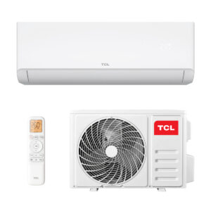 TCL SaveIN baltas oro kondicionierius – vidinis blokas, lauko blokas ir nuotolinio valdymo pultelis